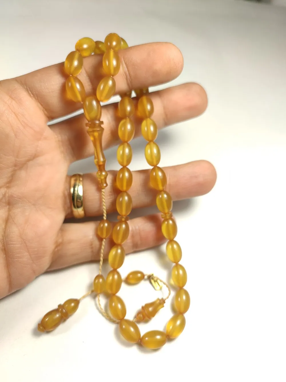 Mehmet Mercan Usta İşi̇ İmzalı Mühürlü Sıkma Kehri̇bar küçük resim 5