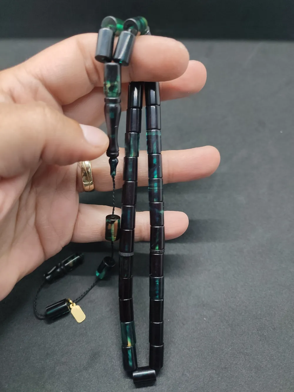 Uğur Şener Usta Eseri̇ 0.6 Şeffaf Deli̇m Çi̇ft Kat Ci̇lalı Ok Gi̇bi̇ Sıkma Kehri̇bar küçük resim 2