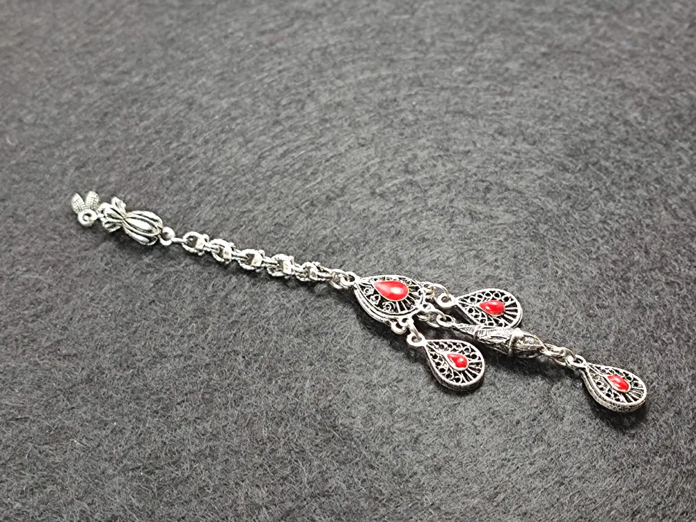 Usta İşçi̇li̇kli̇ Gümüş Kaplama Tesbi̇h Püskülü küçük resim 3