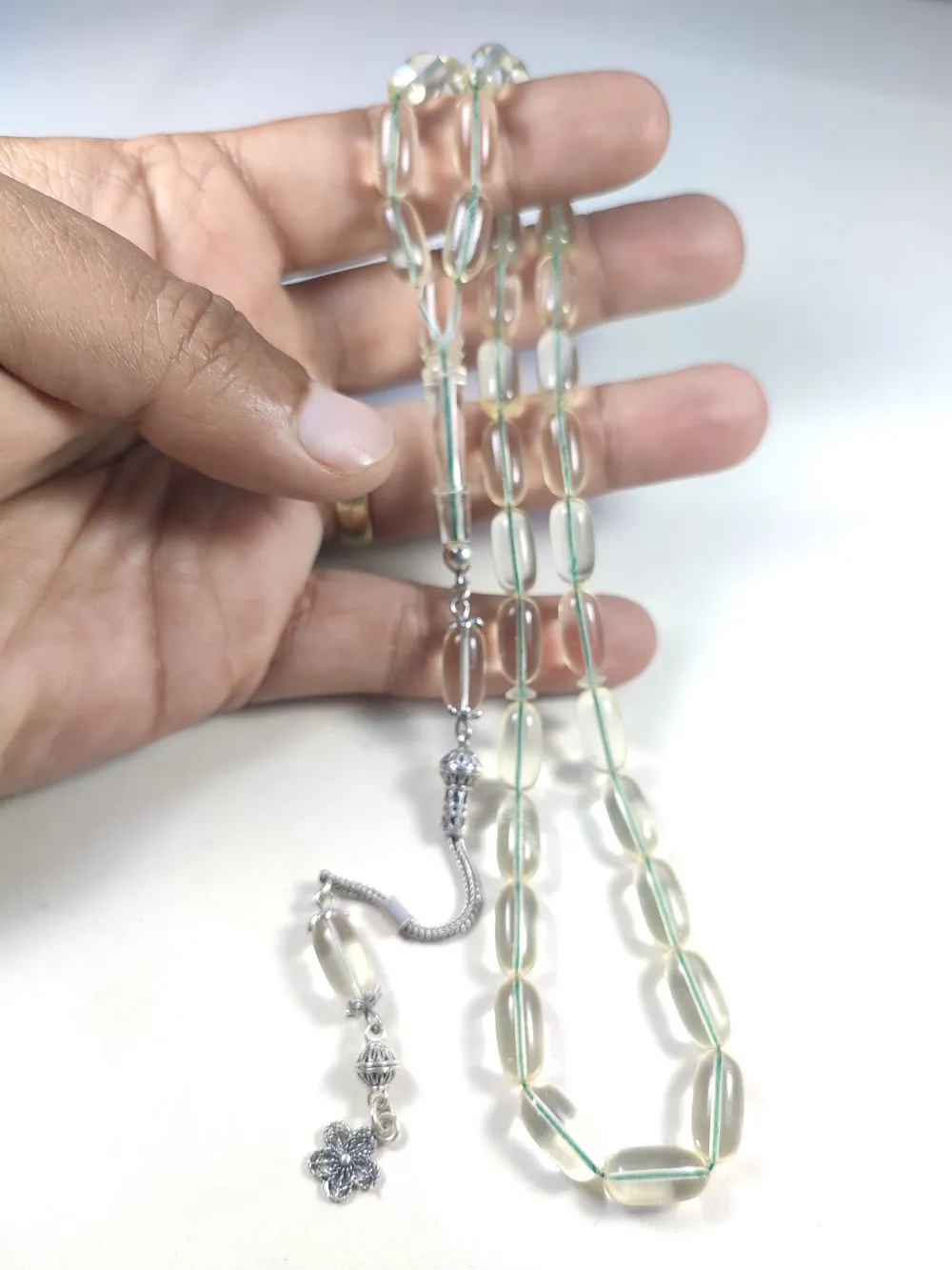 18.66 Gr.gümüş Püsküllü Ukrayna Kaya Damla Kehri̇bar küçük resim 4