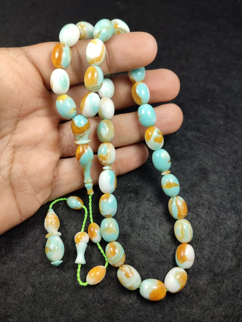 Ari̇f Baran Usta İşi̇ Si̇kkeli̇ Altın Parçacıklı  Ari̇zona Fi̇ruze küçük resim 4