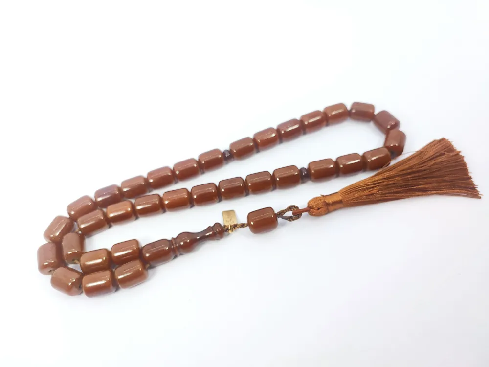 Ebu Zeyn Usta Eseri̇ İmzalı İri̇ Boy Sıkma Kehri̇bar küçük resim 3