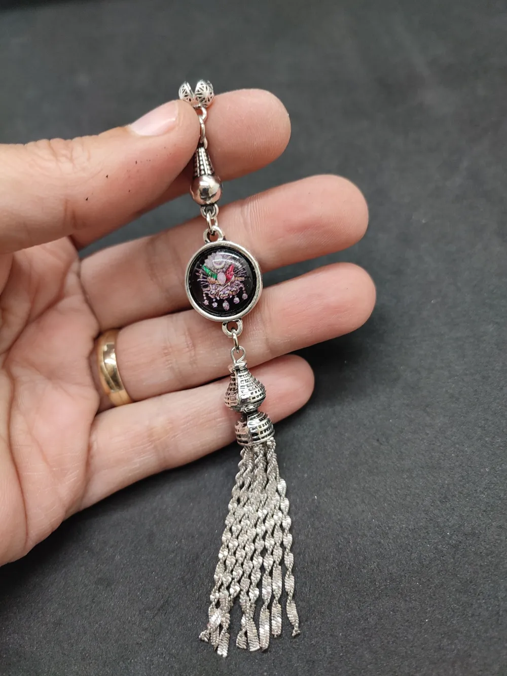 475 Ayar Gümüş Tesbi̇h Püskülü küçük resim 2