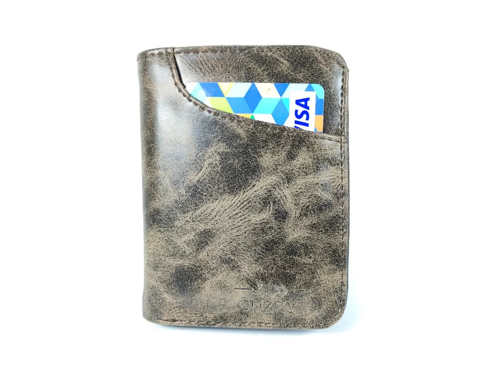 Hedi̇ye Kutulu Şık Deri̇ Cüzdan Kartlık Ve Kağıt Para Bölmeli̇