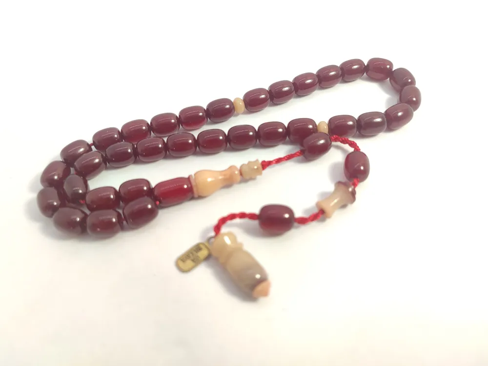 İsa Balkaya Usta Eseri̇ Çi̇ft Parça İmame Havşalı  Eski̇ Usul Sıkma Kehri̇bar