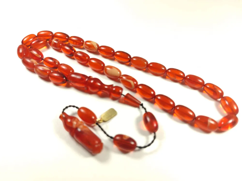 Mesut Elma Usta İşi̇ İmzalı Mühürlü Sıkma Kehri̇bar küçük resim 3