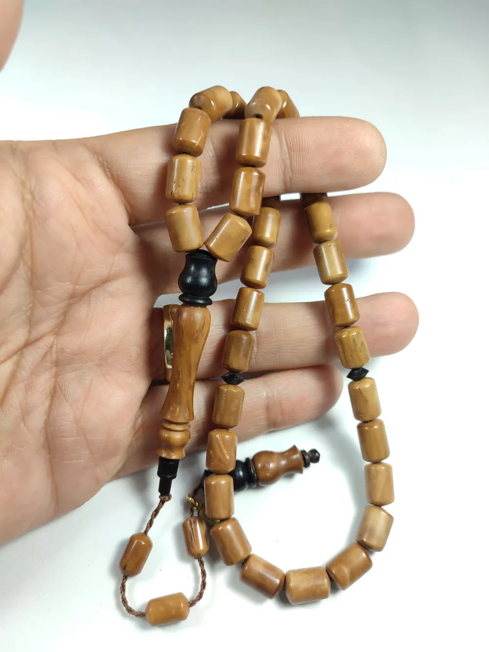 Hali̇l Hi̇lmi̇ Usta İşi̇ İmzalı Abanoz Kombi̇nli̇ Naturel Kuka küçük resim 4