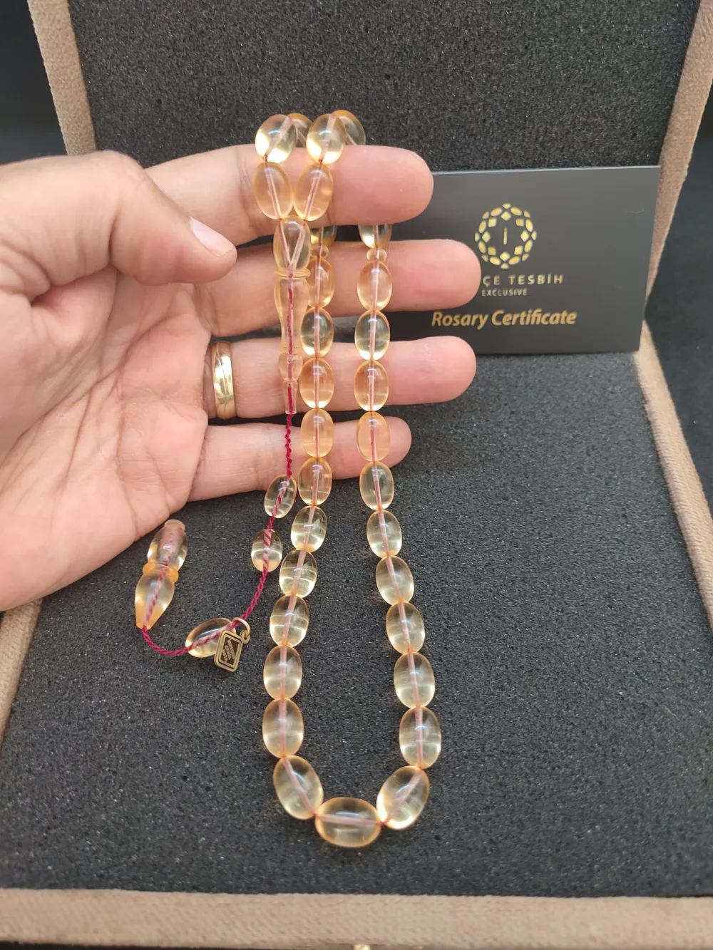 İskeçeli̇ Cemi̇l Usta Eseri̇ Vıp Kutulu 25.10 Gr. Ukrayna Damla Kehri̇bar küçük resim 5