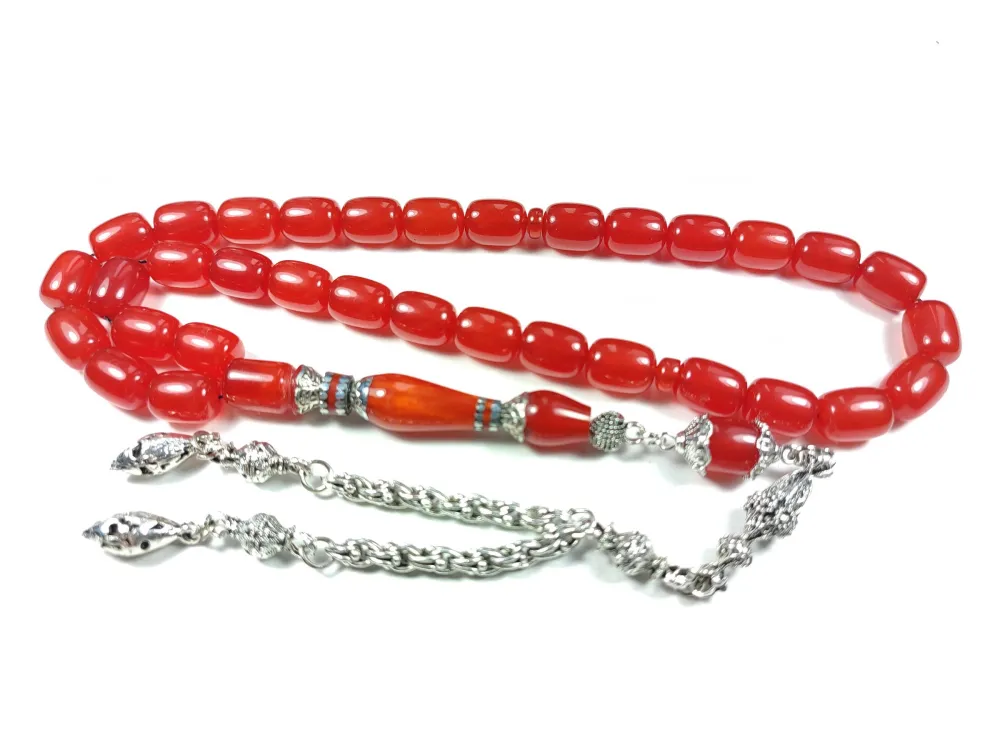 Gümüş Kaplama Püsküllü  Gümüş Nakkaş İmame Ateş-İ Kehri̇bar