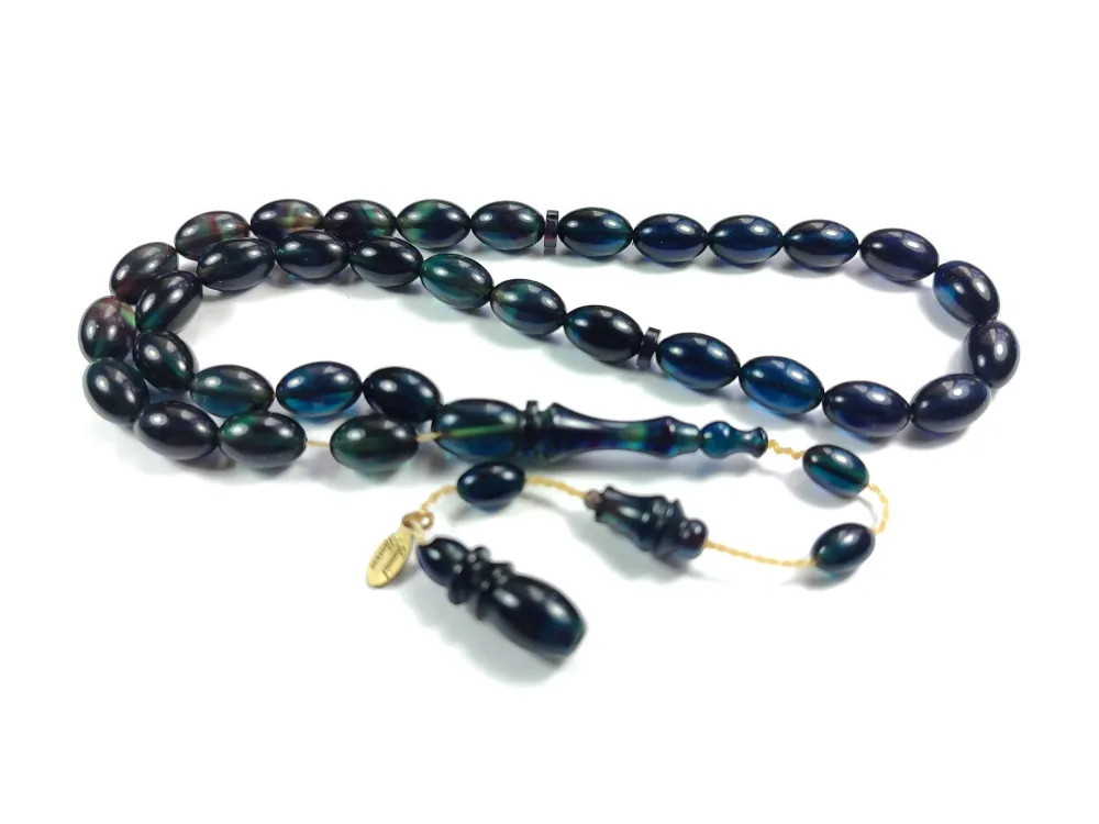 Junai̇d Hasan Usta İşi̇ İmzalı Sıkma Kehri̇bar küçük resim 4