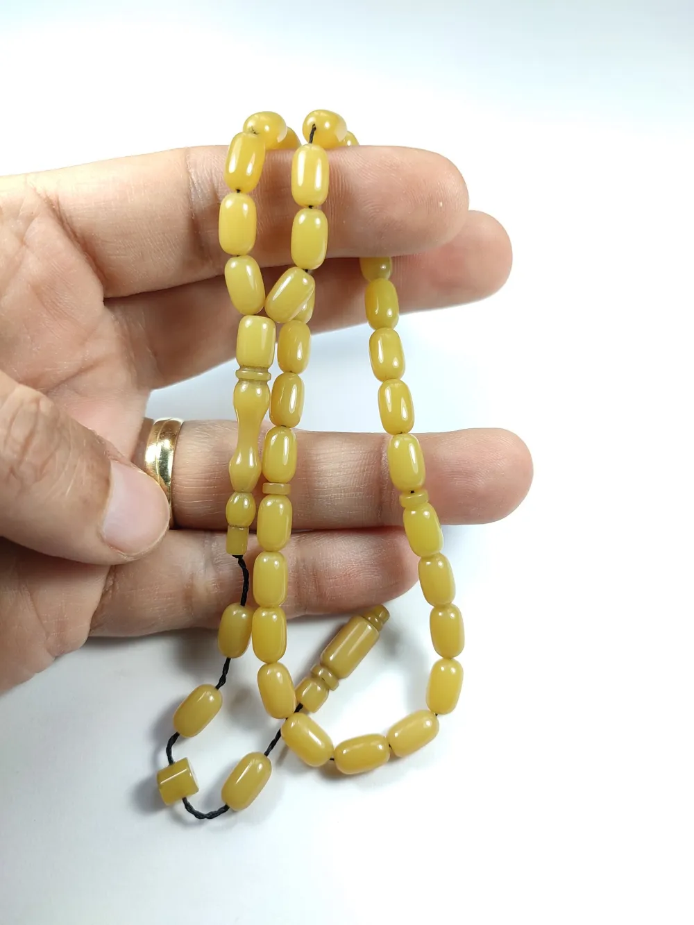 Hayyani̇ Usta İşi̇ İmzalı Mühürlü Sıkma Kehri̇bar küçük resim 4