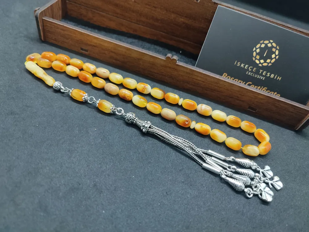 Ahşap Kutulu  6.75 Gr. Gümüş Püsküllü Toprak Fosi̇lli̇ 13.20 Gr. Rus Kaya Damla