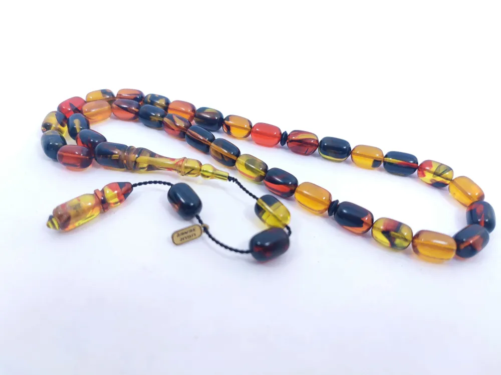 Uğur Şener Usta Eseri̇ 0.6 Şeffaf Deli̇m Çi̇ft Kat Ci̇lalı Ateş-İ Kehri̇bar küçük resim 3