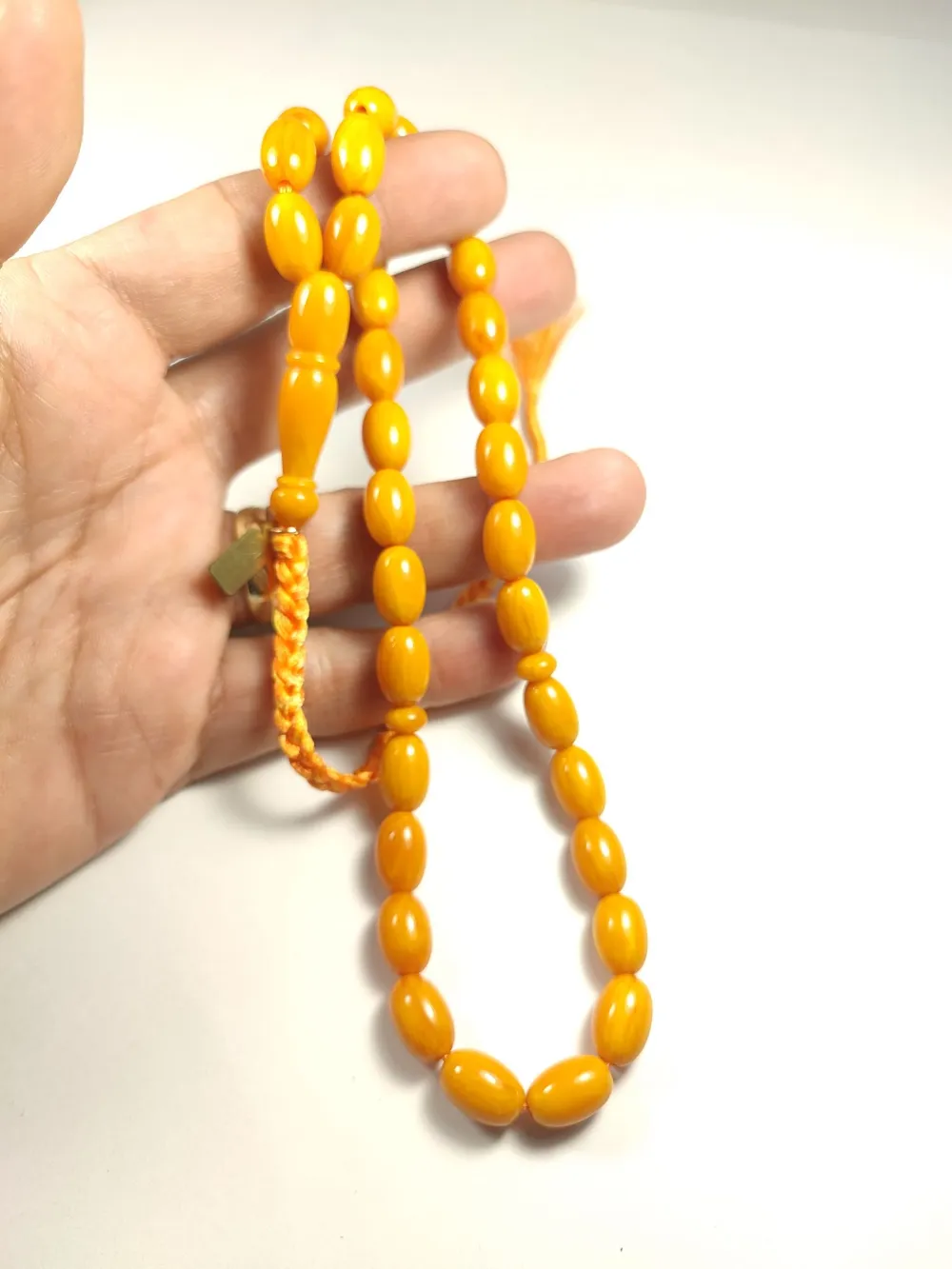 Ebu Zeyn Usta İşi̇ İmzalı Rengi̇n Zi̇rvesi̇ Bi̇r Sıkma Kehri̇bar küçük resim 5