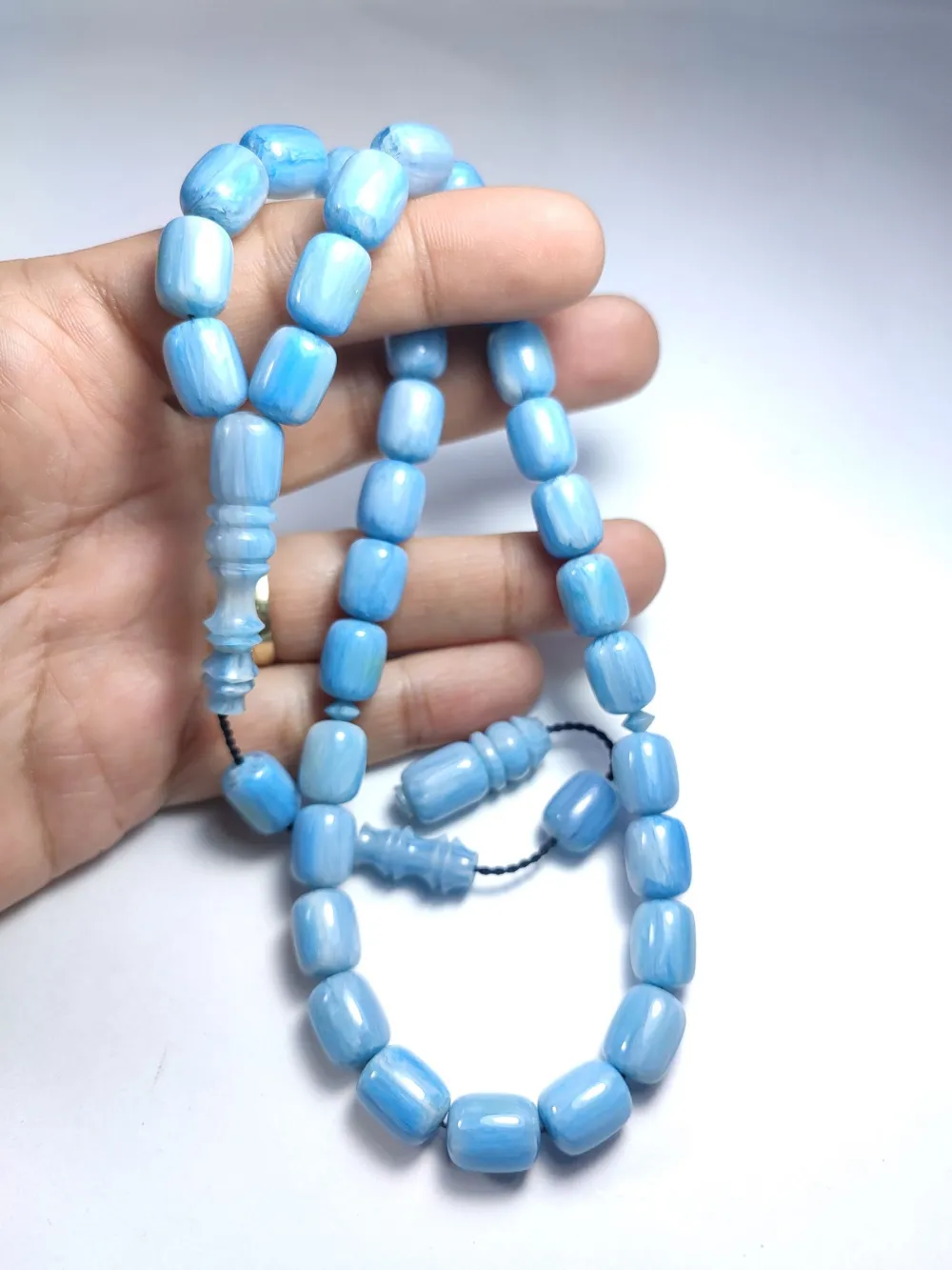 Emi̇na Ri̇şvani̇ Usta İşi̇ İmzalı Sıkma Kehri̇bar küçük resim 4