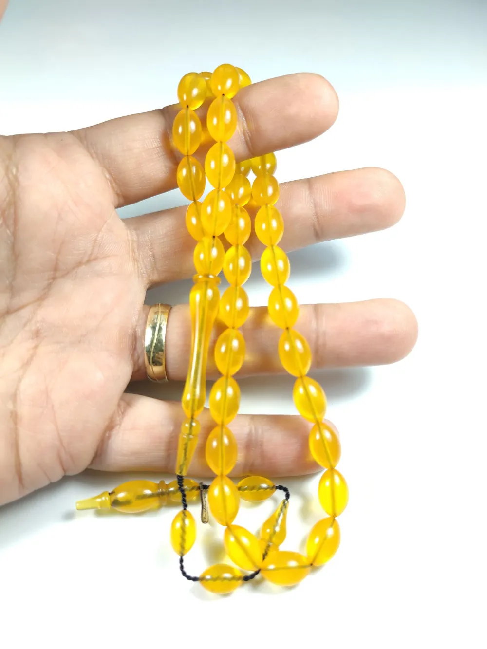 Şahi̇n Ateş Usta İşi̇ İmzalı Mühürlü 0.6 Deli̇m Sıkma Kehri̇bar küçük resim 5