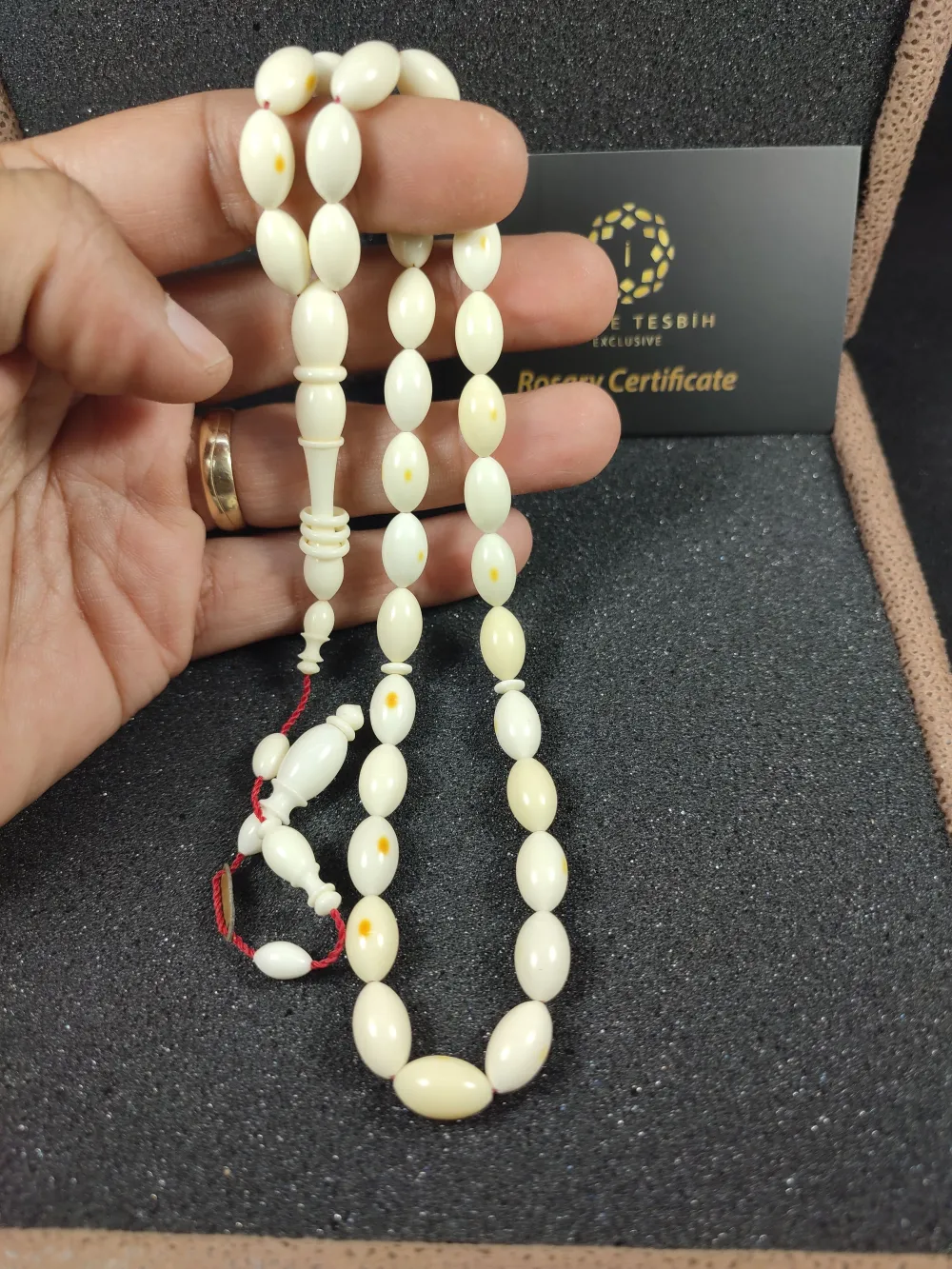 Bedri̇ Ala Usta Eseri̇ 19.80 Gr. İmzalı Halkalı Pati̇nli̇ Mahjong (Eski̇ Oyun Taşı) küçük resim 4