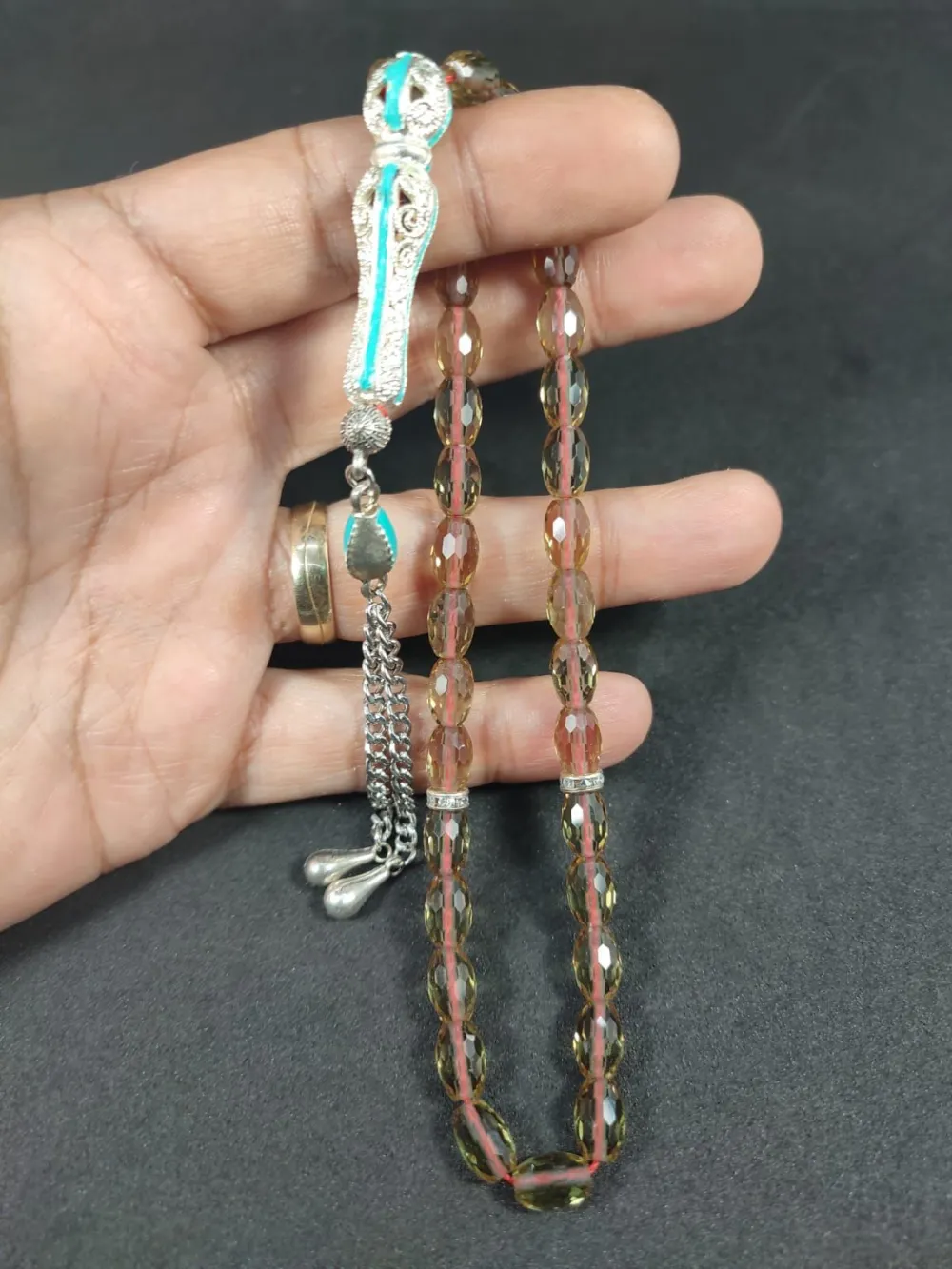 Telkari̇ Püskül Kombi̇nli̇ Işığa Göre 7 Renk Deği̇şti̇ren Doğal Zultani̇t küçük resim 5