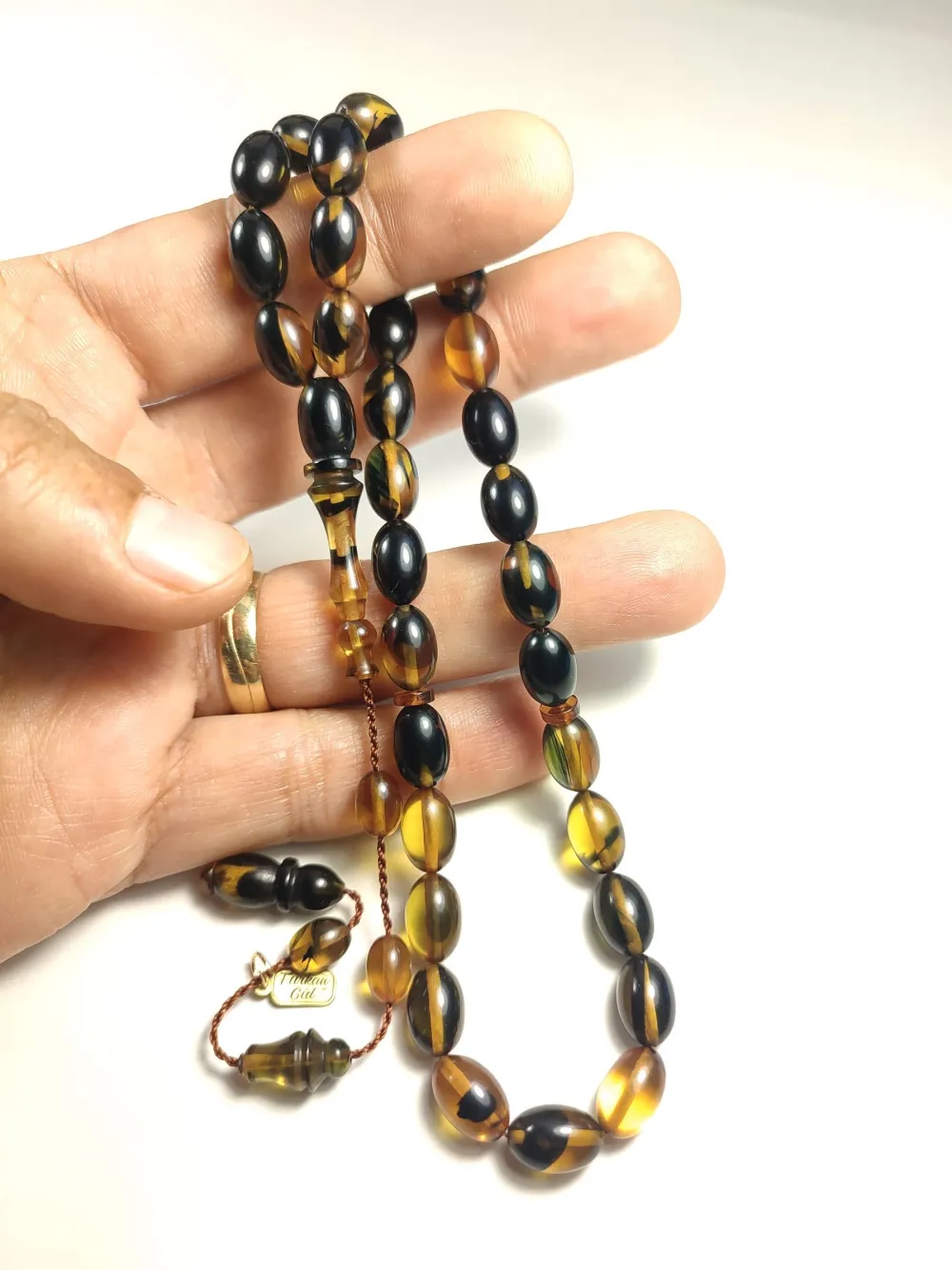 Furkan Gül Usta İşi̇ İmzalı Mühürlü  Sıkma Kehri̇bar küçük resim 5