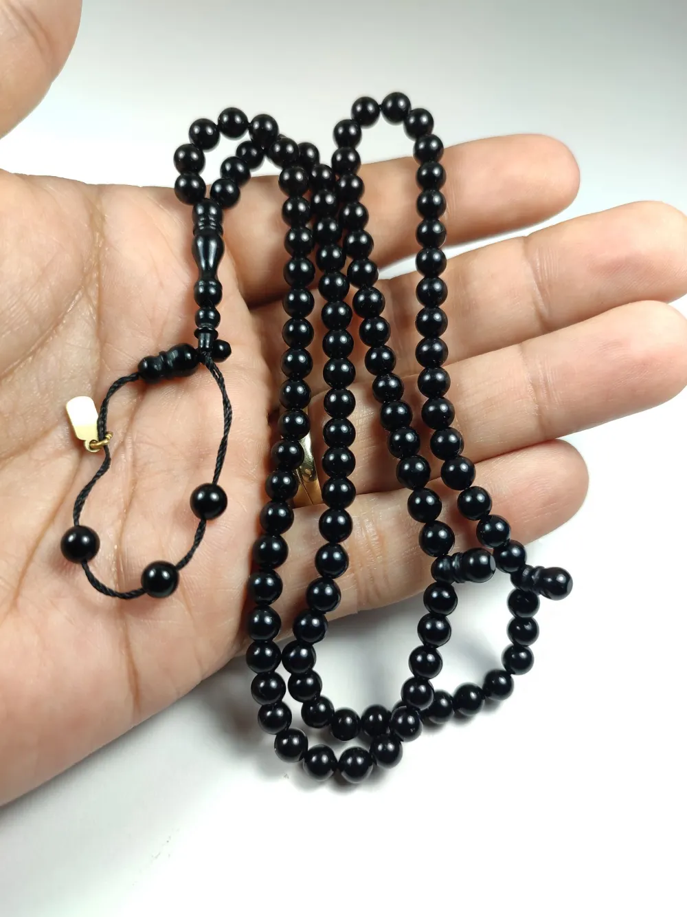 Mehmet Mercan Usta İşi̇ İmzalı Mühürlü Sıkma Kehri̇bar Namaz Tesbi̇hi̇ küçük resim 4