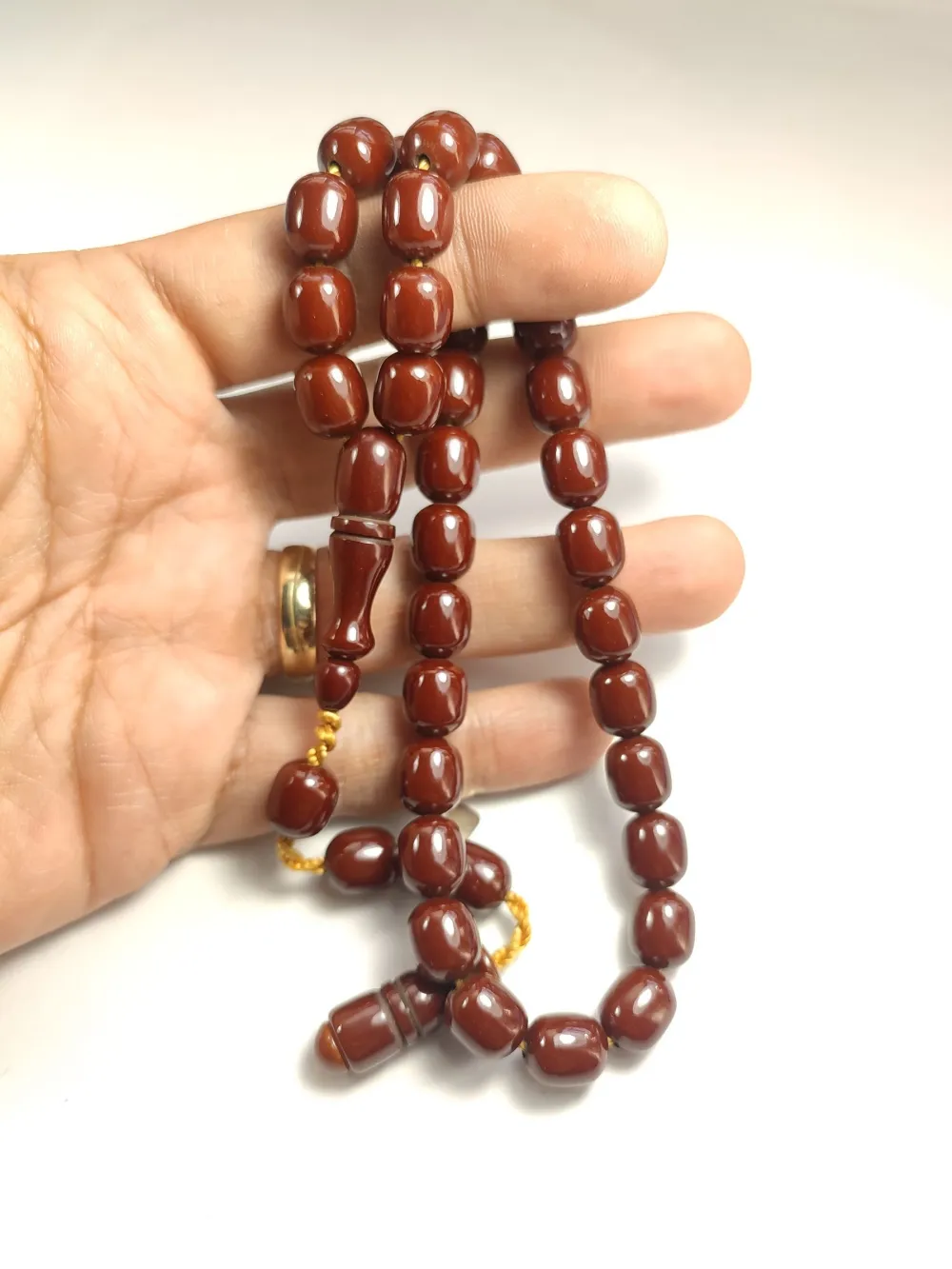 Muhammed Dabbas Usta İşi̇ İmzalı Sıkma Kehri̇bar küçük resim 5