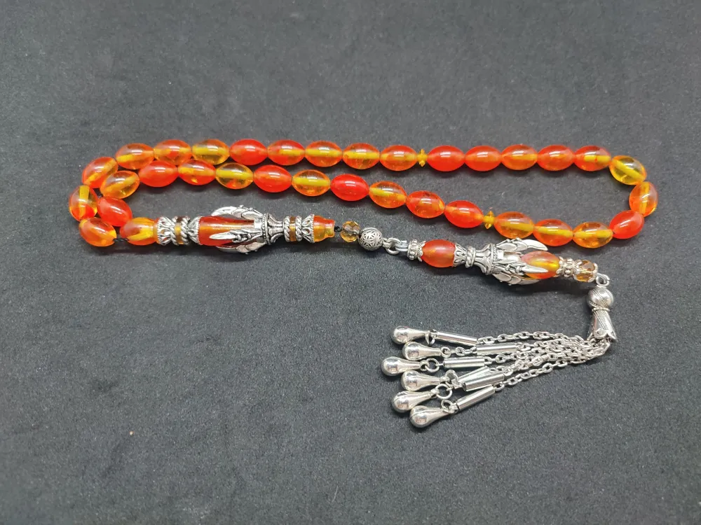 Zeyn Usta Eseri̇ Gümüş Nakkaş İmame Pençe Model Sıkma Kehri̇bar küçük resim 2