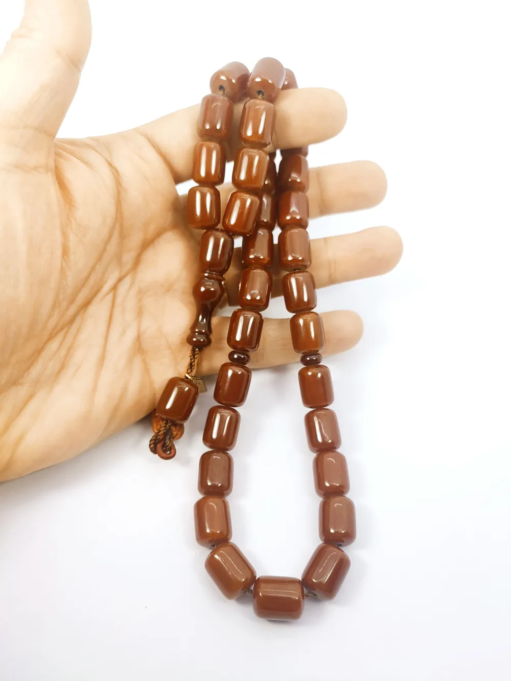 Ebu Zeyn Usta Eseri̇ İmzalı İri̇ Boy Sıkma Kehri̇bar küçük resim 4