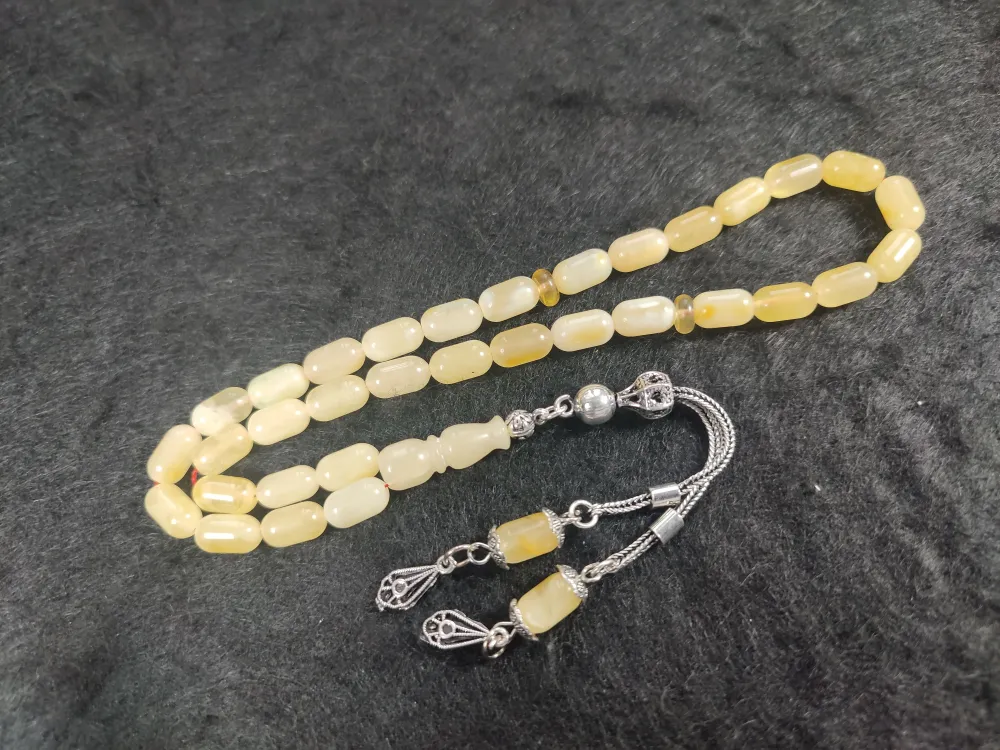 Gümüş Püsküllü 9.80 Gr. Orji̇nal Krali̇çe Baltık Kaya Damla Kehri̇bar küçük resim 2