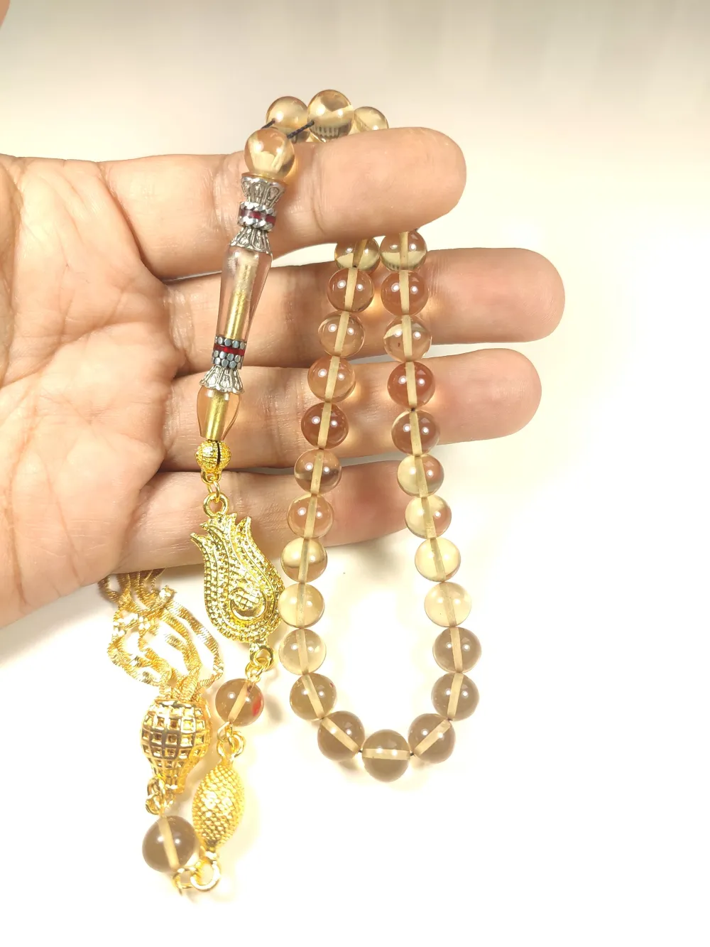 Şevket Alkan Usta Eseri̇ 925 Ayar Gümüş Nakkaş Alman Zar Kehri̇bar küçük resim 4