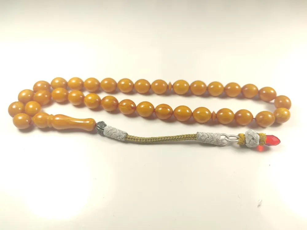 Darabacı Abdullah Usta Eseri̇ Trabzon Kazazi̇ye Püskül 3 Kat Ci̇lalı Sıkma Kehri̇bar küçük resim 3