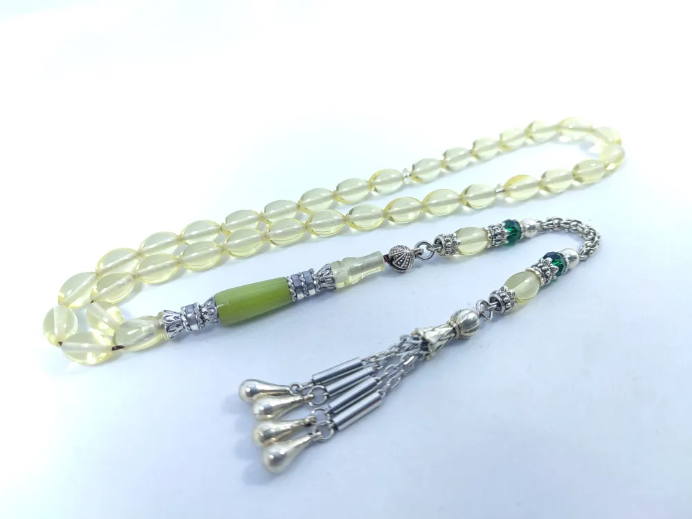 Şevket Alkan Usta Eseri̇ Gümüş Nakkaş İşlemeli̇ Zar  Kehri̇bar