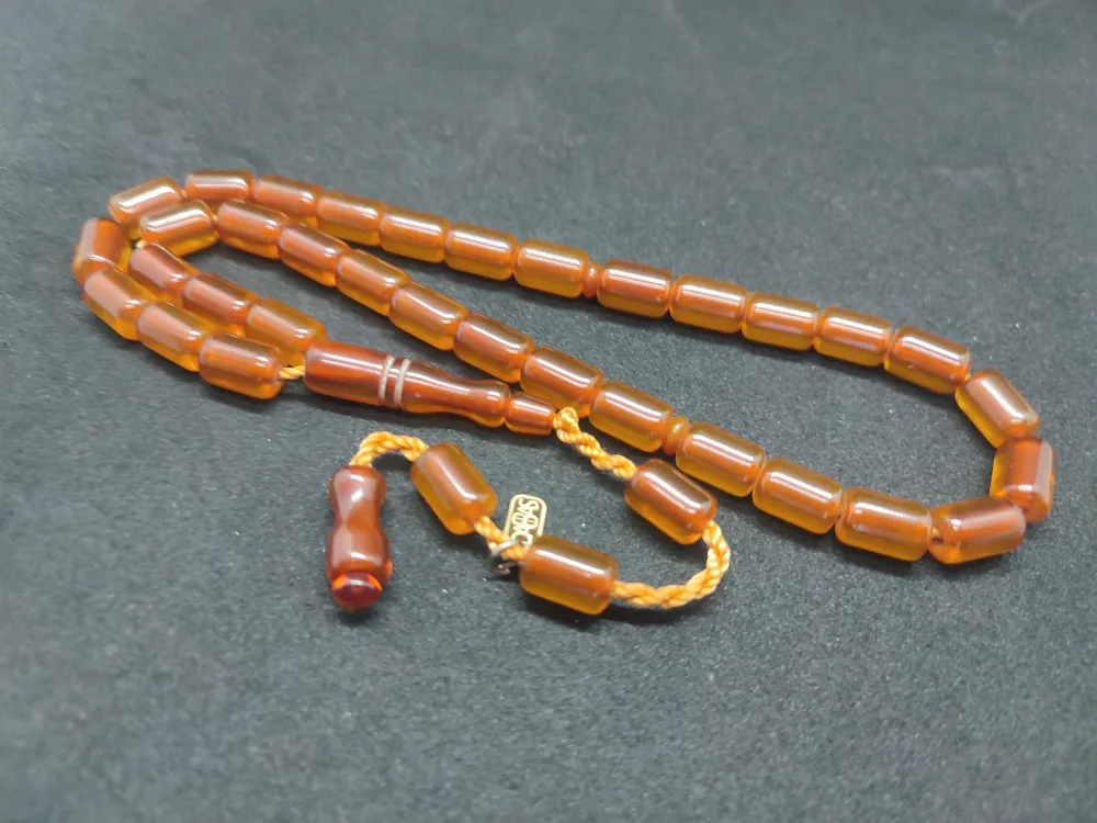 Dabbas Usta Eseri̇ İmzalı El Boy Alman Faturan Sıkma Kehri̇bar küçük resim 3