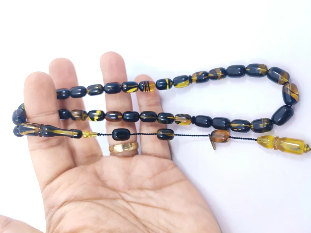 Uğur Şener Usta Eseri̇ 0.6 Şeffaf Deli̇m Çi̇ft Kat Ci̇lalı Sıkma Kehri̇bar küçük resim 4