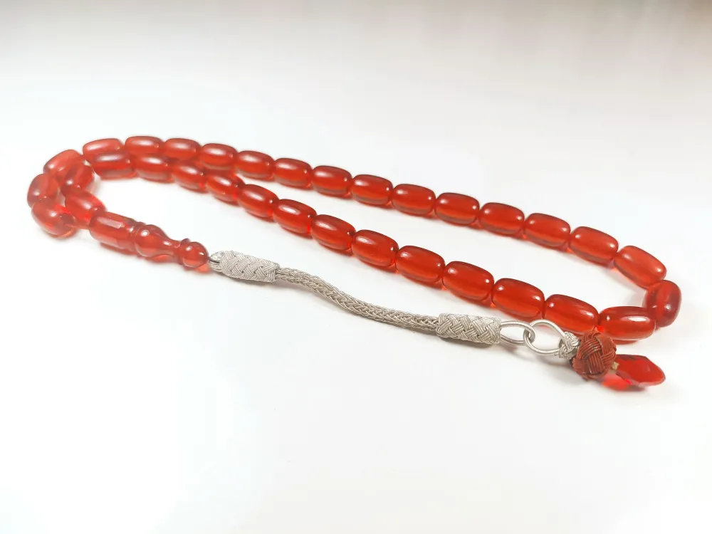 Darabacı Abdullah Usta Eseri̇ Trabzon Kazazi̇ye Püsküllü3 Kat Ci̇lalı Ateş Kehri̇bar küçük resim 3