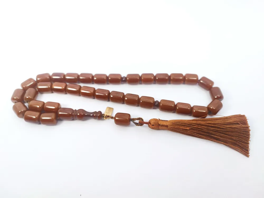 Ebu Zeyn Usta Eseri̇ İmzalı İri̇ Boy Sıkma Kehri̇bar küçük resim 2