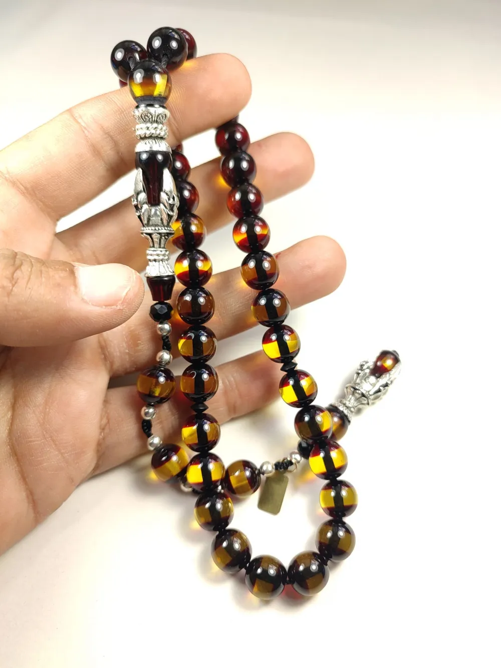 Zeyn Usta İmzalı Bronz Nakkaş İmame Hi̇tame Pençe Model Sıkma Kehri̇bar küçük resim 4