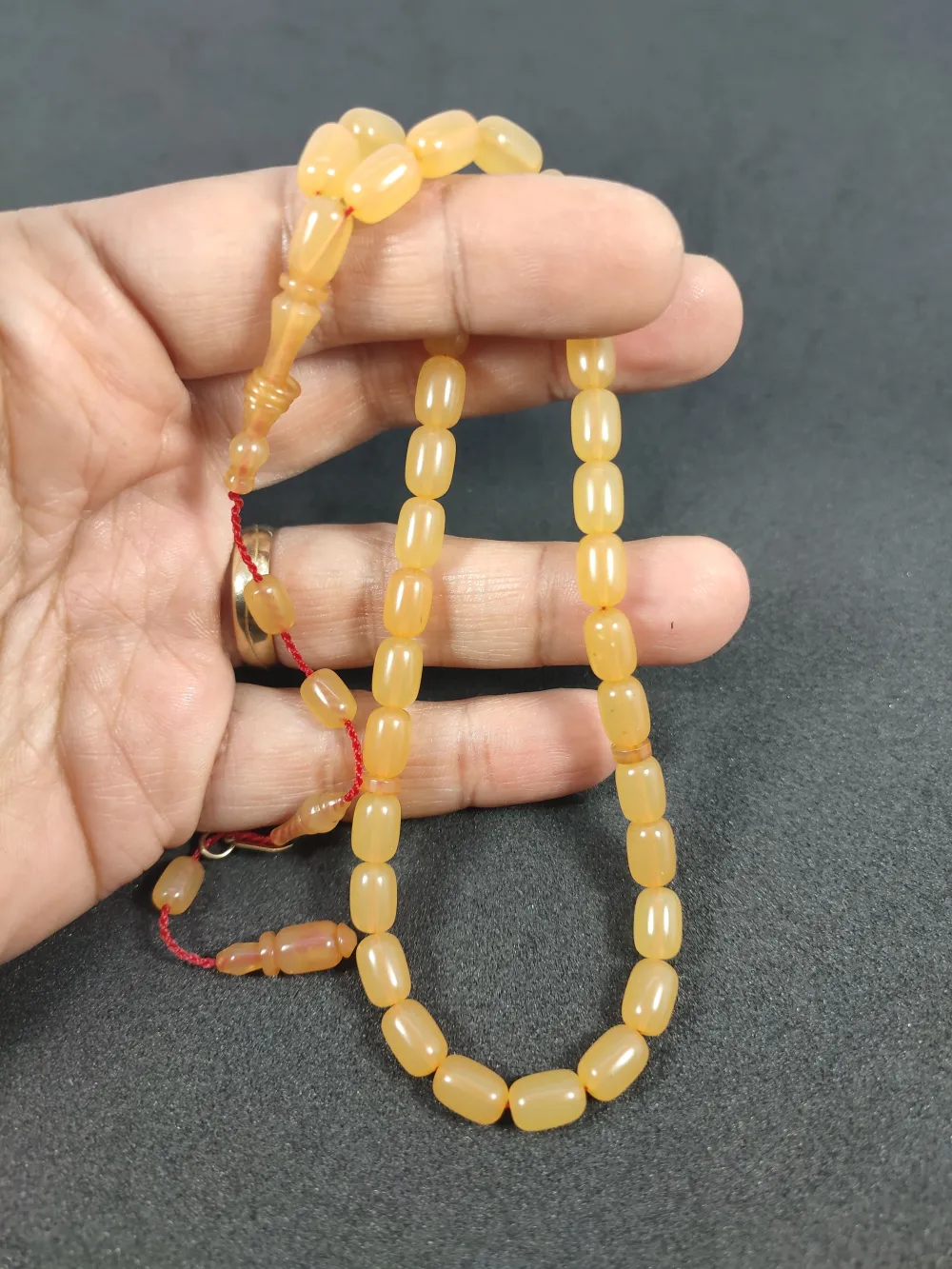 Ayhan Turan Usta Eseri̇ 0.6 Mm Deli̇m Halkalı İmame Tam El Boy Sıkma Kehri̇bar küçük resim 4