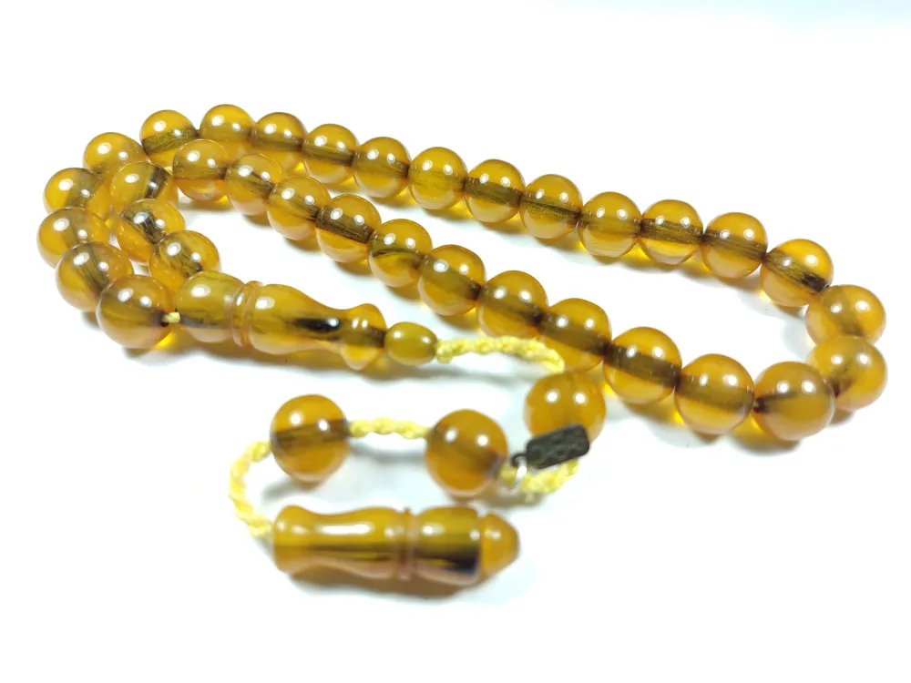 Dabbas Usta İşi̇ İmzalı (İmzası Gümüştür) Sıkma Kehri̇bar küçük resim 2