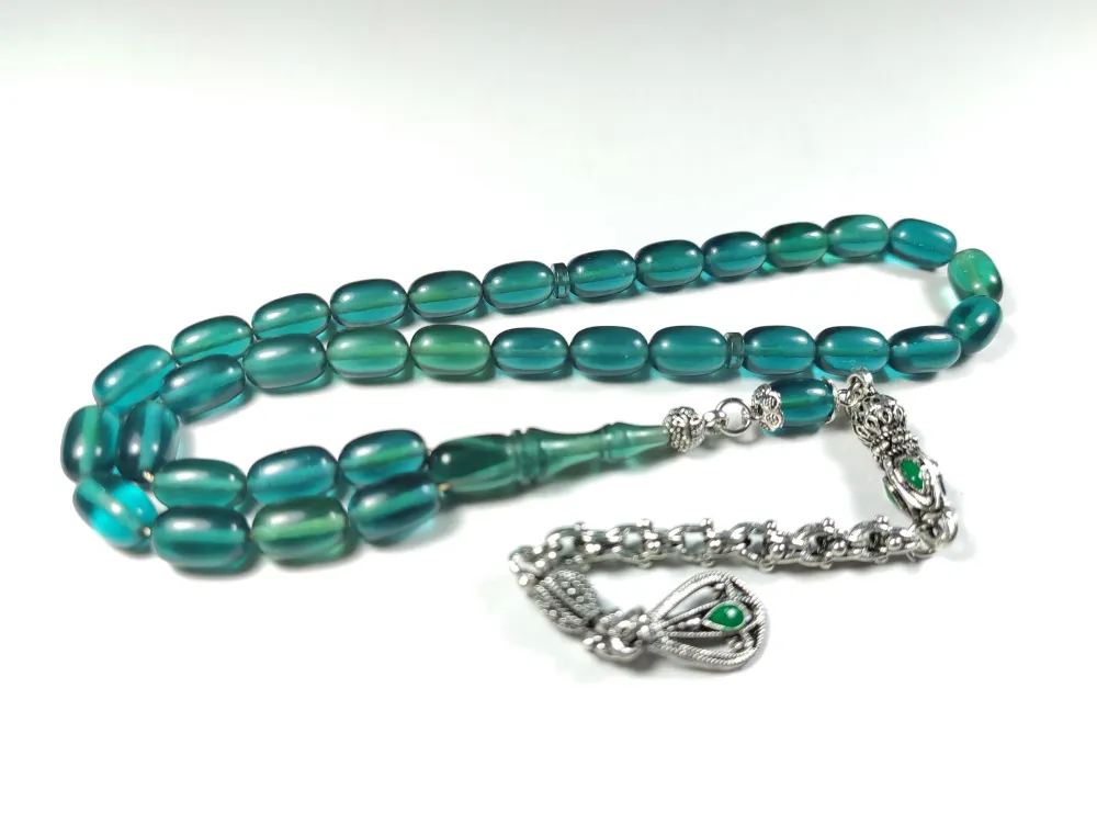 Alman Gümüş Kaplama Püskül Kombi̇nli̇ Ateş-İ Kehri̇bar