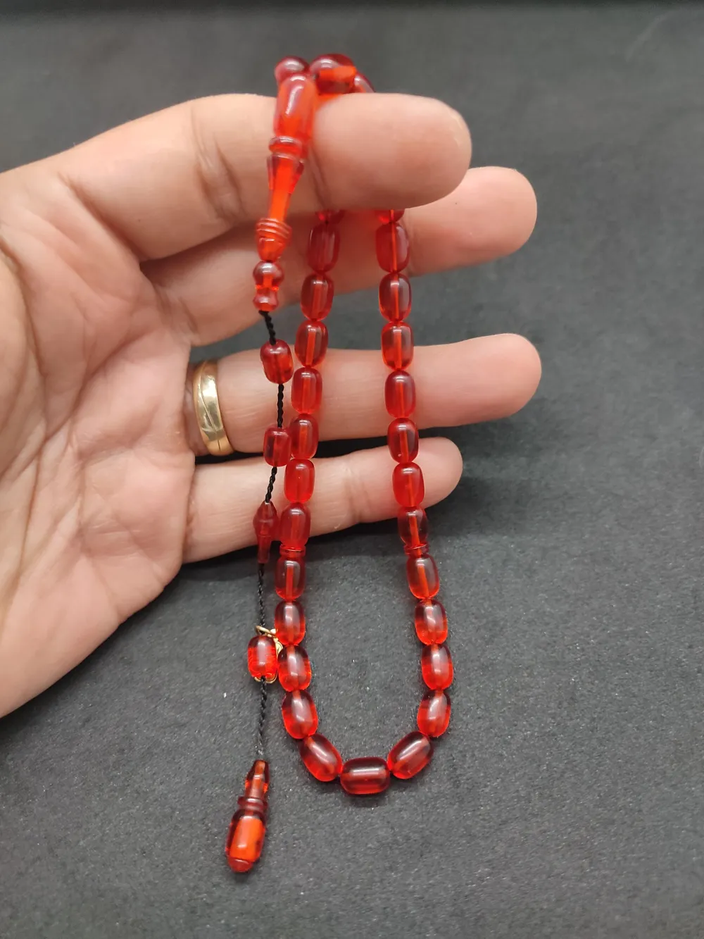 Furkan Gül Usta Eseri̇ El Boy İmame Halkalı Yemen Zar Kehri̇bar küçük resim 4