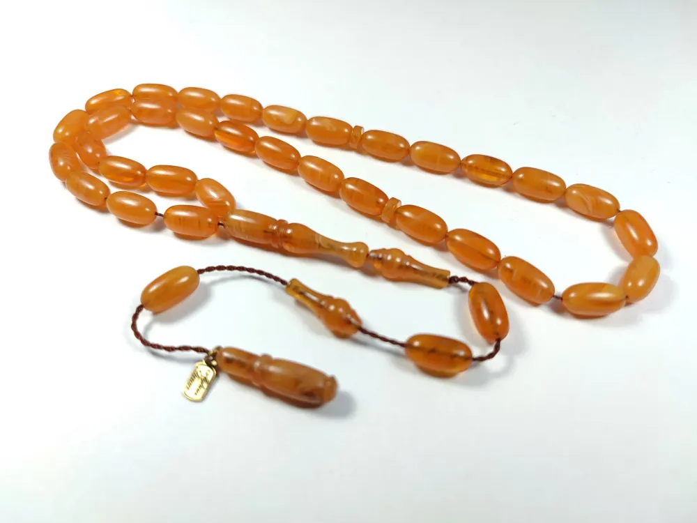 Ayhan Turan Usta İşi̇ İmzalı 0.6 Mi̇li̇m Şeffaf Deli̇m Sıkma Kehri̇bar küçük resim 2