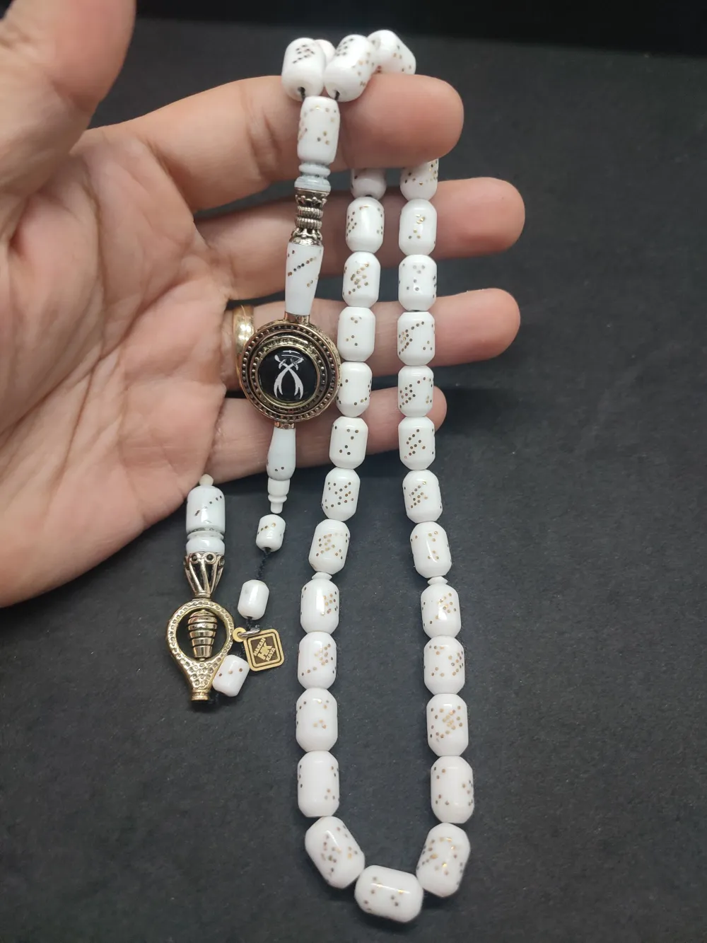 Hakan Kaya Usta  El İşçi̇li̇kli̇ Ağır Gümüş Nakkaşlı İri̇ Boy Çakımlı Deve Kemi̇ği̇ küçük resim 4