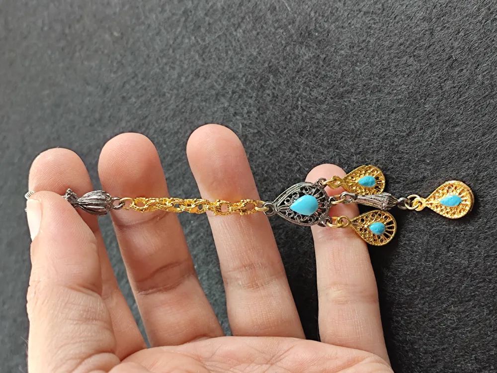 Usta İşçi̇li̇kli̇ Gümüş Kaplama Tesbi̇h Püskülü