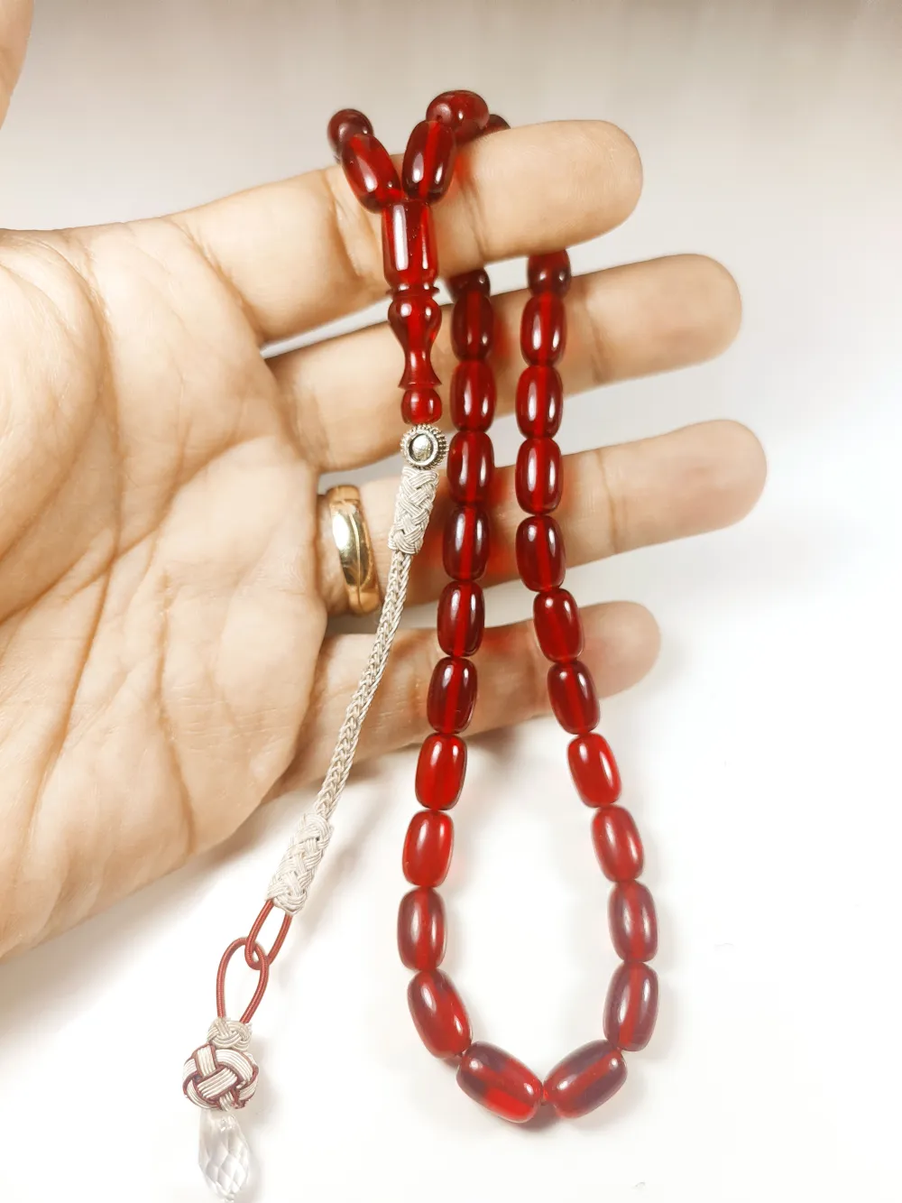 Darabacı Abdullah Usta Eseri̇ Trabzon Kazazi̇ye Püsküllü3 Kat Ci̇lalı Ateş Kehri̇bar küçük resim 4