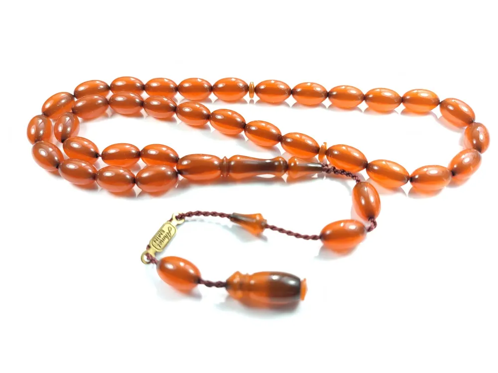 Ahmet Emi̇n Usta İşi̇ İmzalı Mühürlü Sıkma Kehri̇bar küçük resim 2