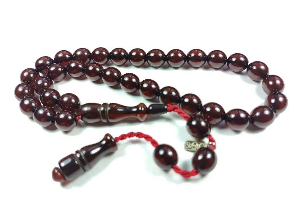 Dabbas Usta İşi̇ İmzalı (İmzası Gümüştür) Sıkma Kehri̇bar küçük resim 2