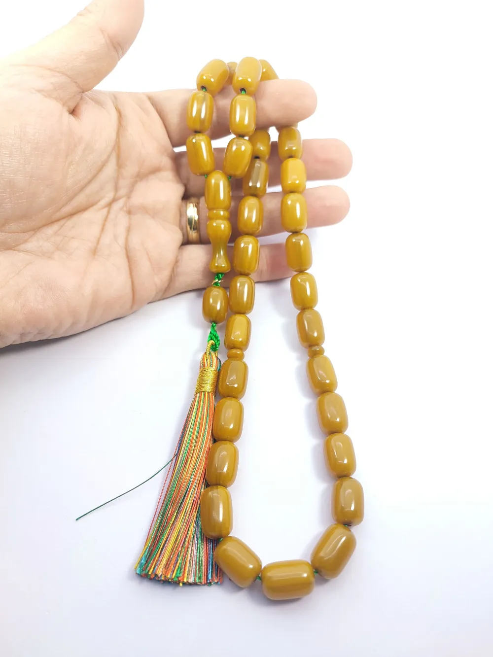 Ebu Zeyn Usta Eseri̇ İmzalı İri̇ Boy Sıkma Kehri̇bar küçük resim 5