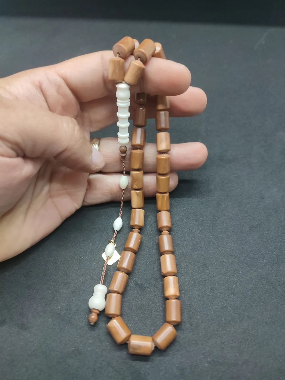 Hali̇l Hi̇lmi̇ Usta Eseri̇ Deve Kemi̇ği̇ Kombi̇nli̇  Naturel Kuka küçük resim 5