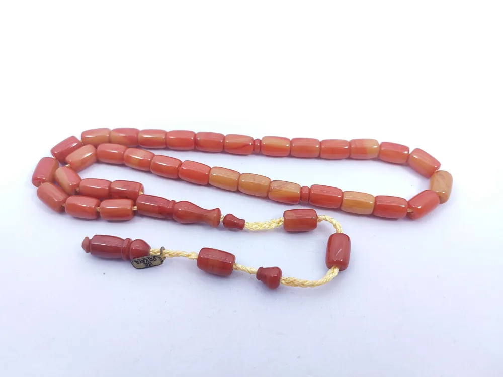 İsa Balkaya Eseri̇ Koni̇k Deli̇m(Eski̇ Usul) 12 Kat İpe Di̇zi̇li̇ Eski̇ Sıkma Kehri̇bar küçük resim 3