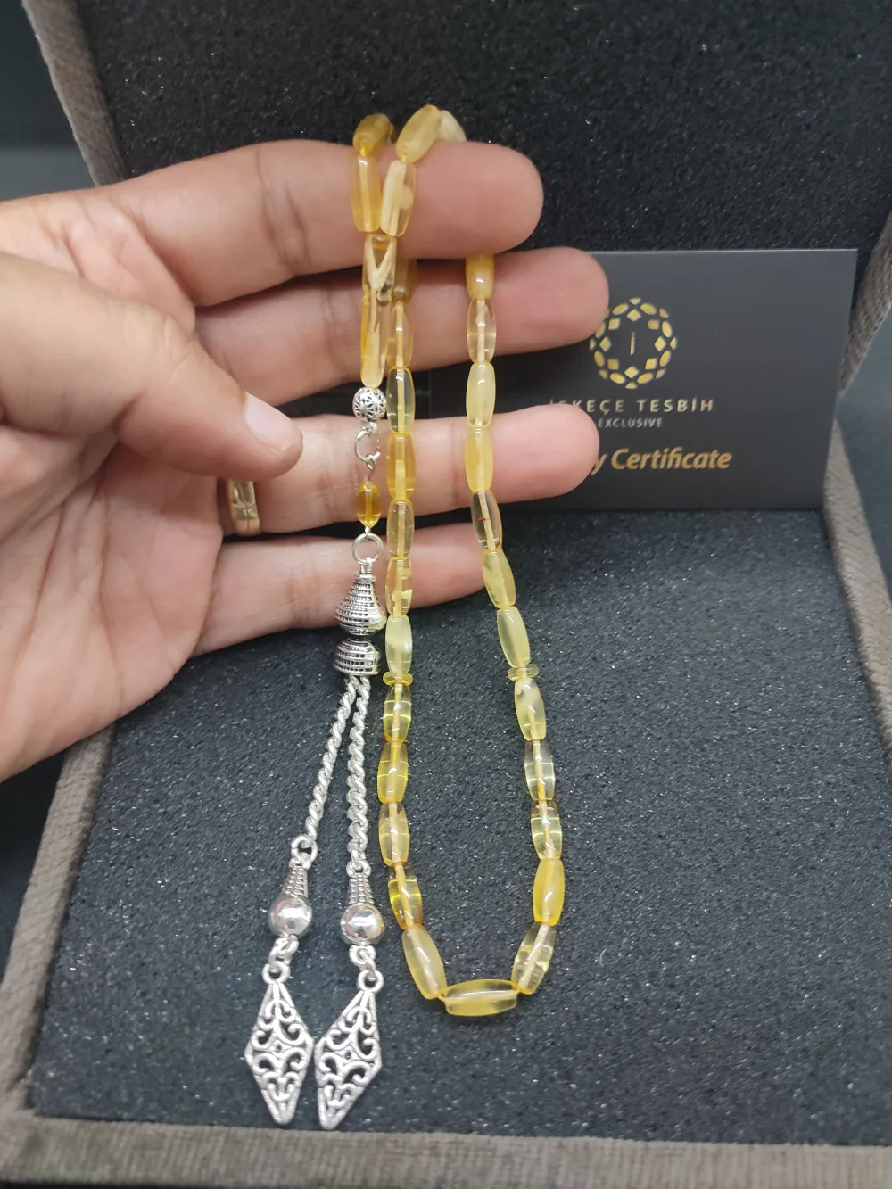 475 Ayar Gümüş Püsküllü Vıp Kutulu 12.28 Gr. Li̇tvanya Kaya Damla küçük resim 4